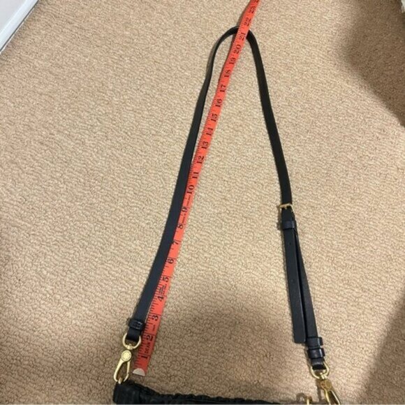 Marc by Marc Jacobs Leather Dreamy Letter Embossed Crossbody Bag Black - Picture 15 of 15